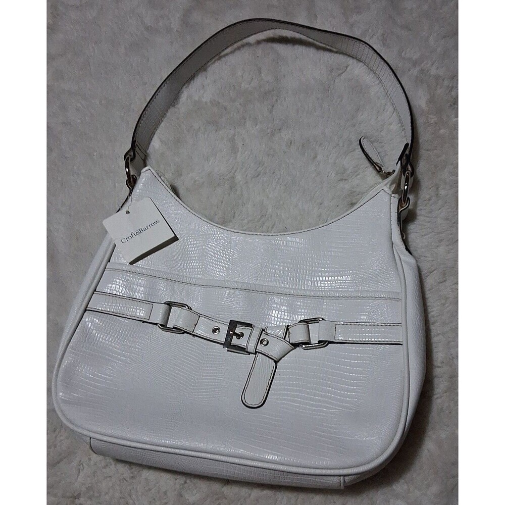 Croft & Barrow white synthetic shoulder purse